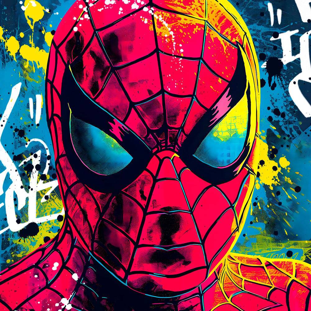 Tableau Spiderman Portrait Intense - Cadre Déco - Fabulartz.fr