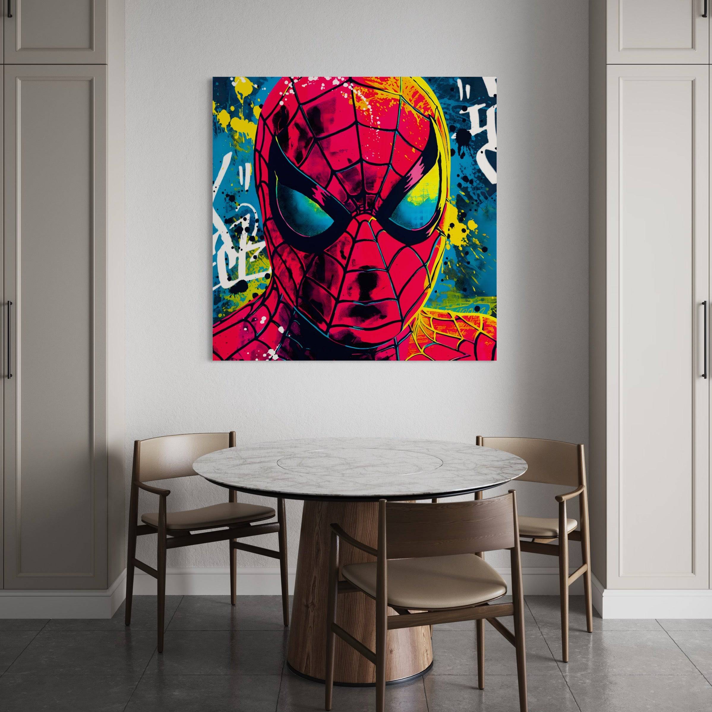 Tableau Spiderman Portrait Intense - Cadre Déco - Fabulartz.fr