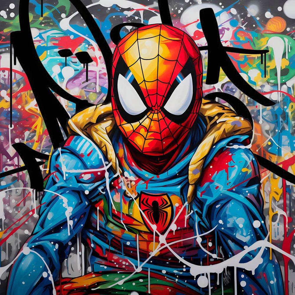 Tableau Spiderman - Pop art - Décoration Murale - Fabulartz.fr 
