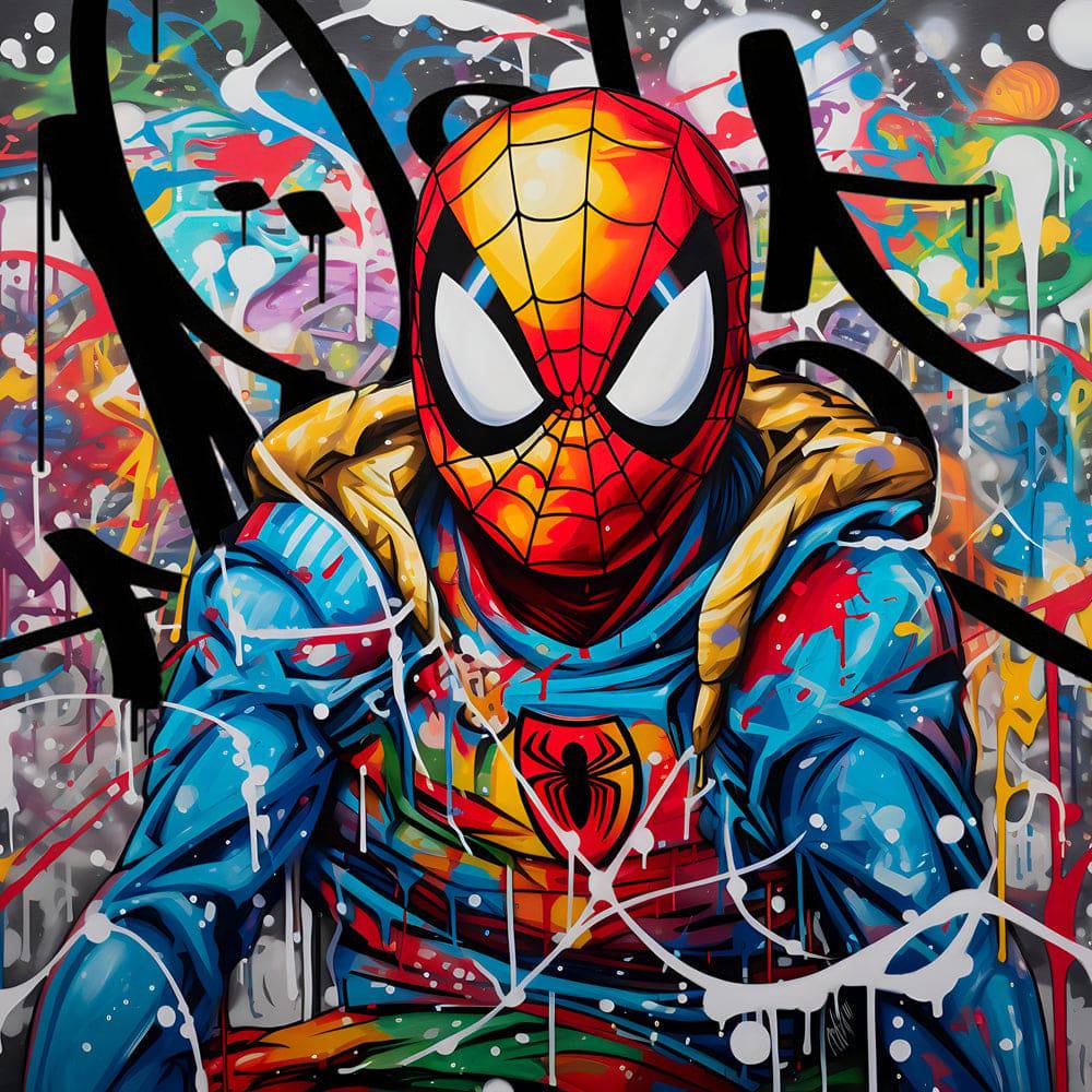 Tableau Spiderman Urbain Pop Art - Cadre Déco - Fabulartz.fr