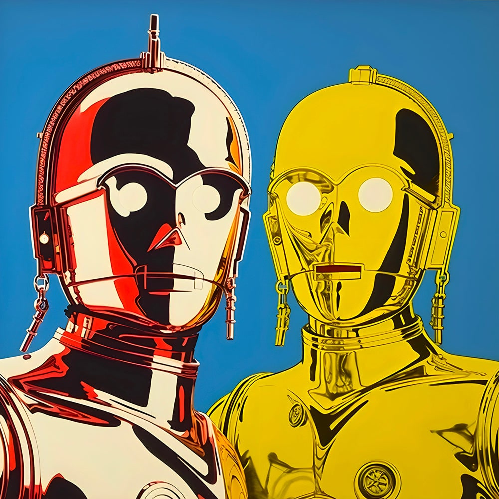 Tableau Star Wars - C-3PO et R2-D2 - Décoration Murale Design - Fabulartz.fr