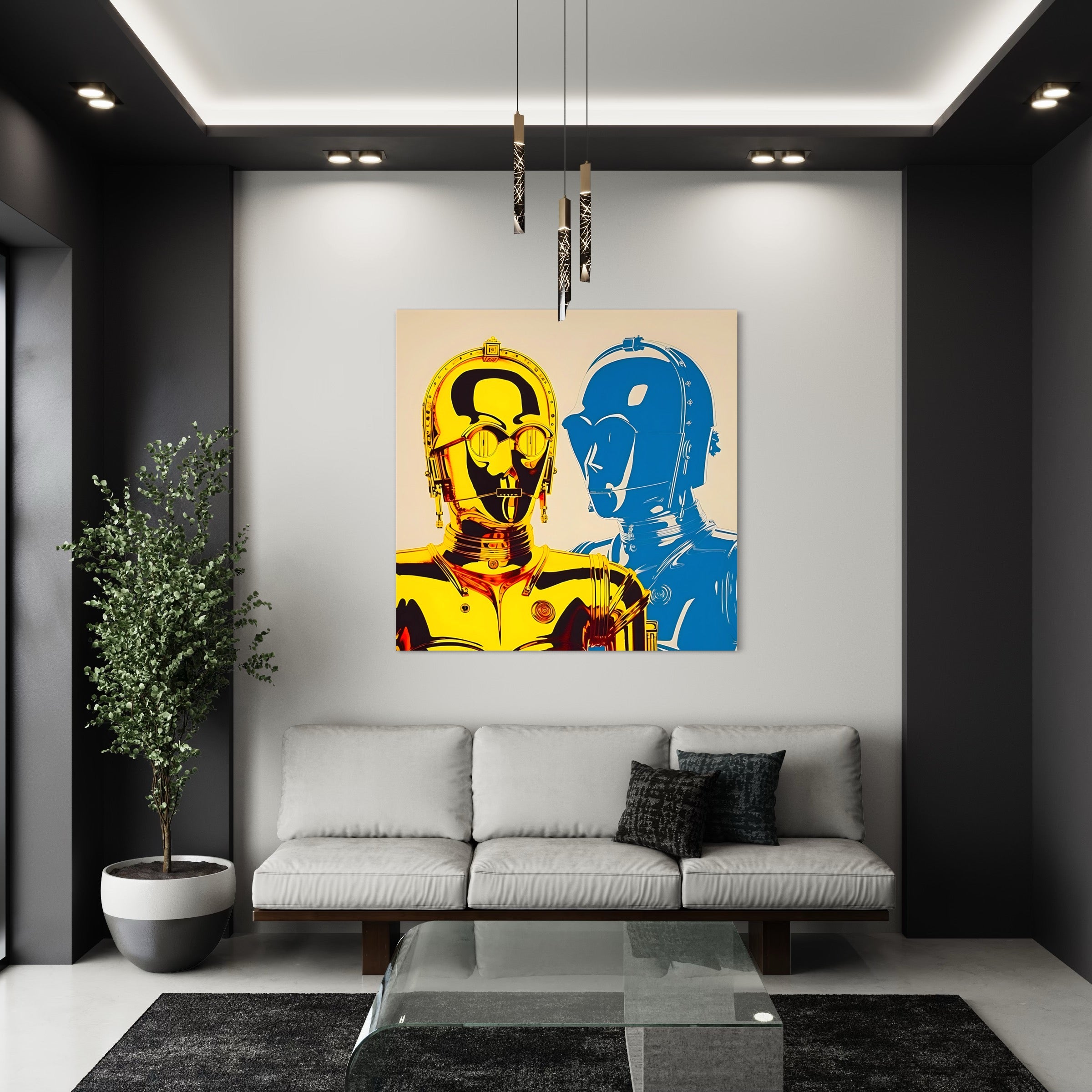 Tableau Star Wars - C-3PO Pop Art - Décoration Murale Colorée - Fabulartz.fr