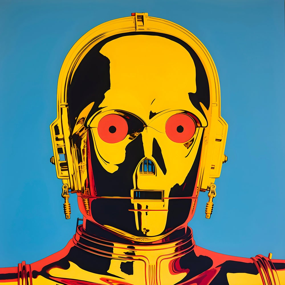 Tableau Star Wars - C-3PO Pop Art - Décoration Murale Design - Fabulartz.fr