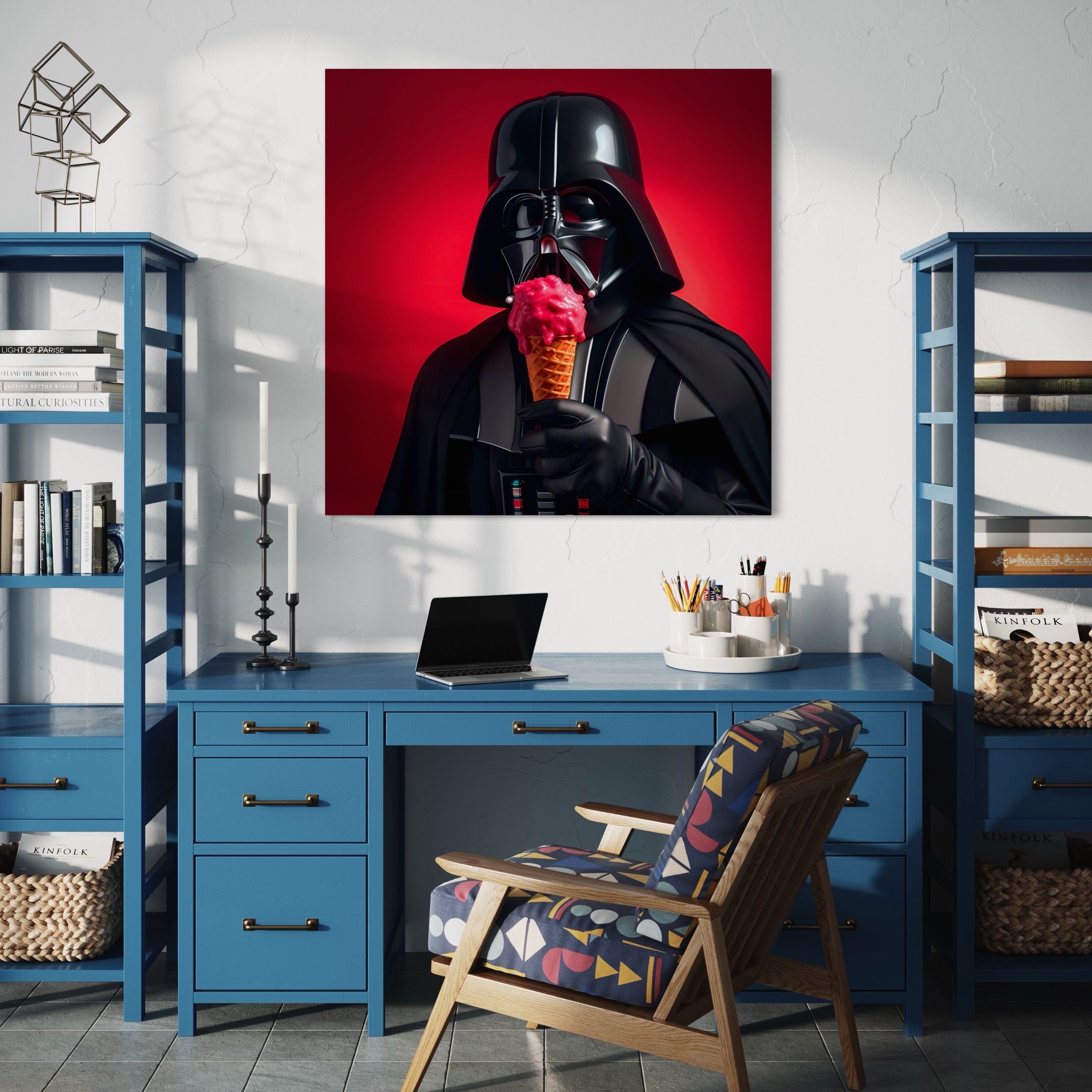 Tableau Star Wars - Dark Vador avec Glace - Décoration Murale Design - Fabulartz.fr
