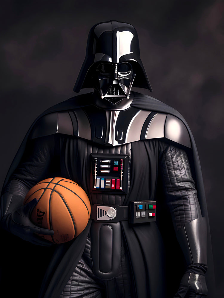 Tableau Star Wars - Dark Vador Basketball - Décoratif Murale Design - Fabulartz.fr