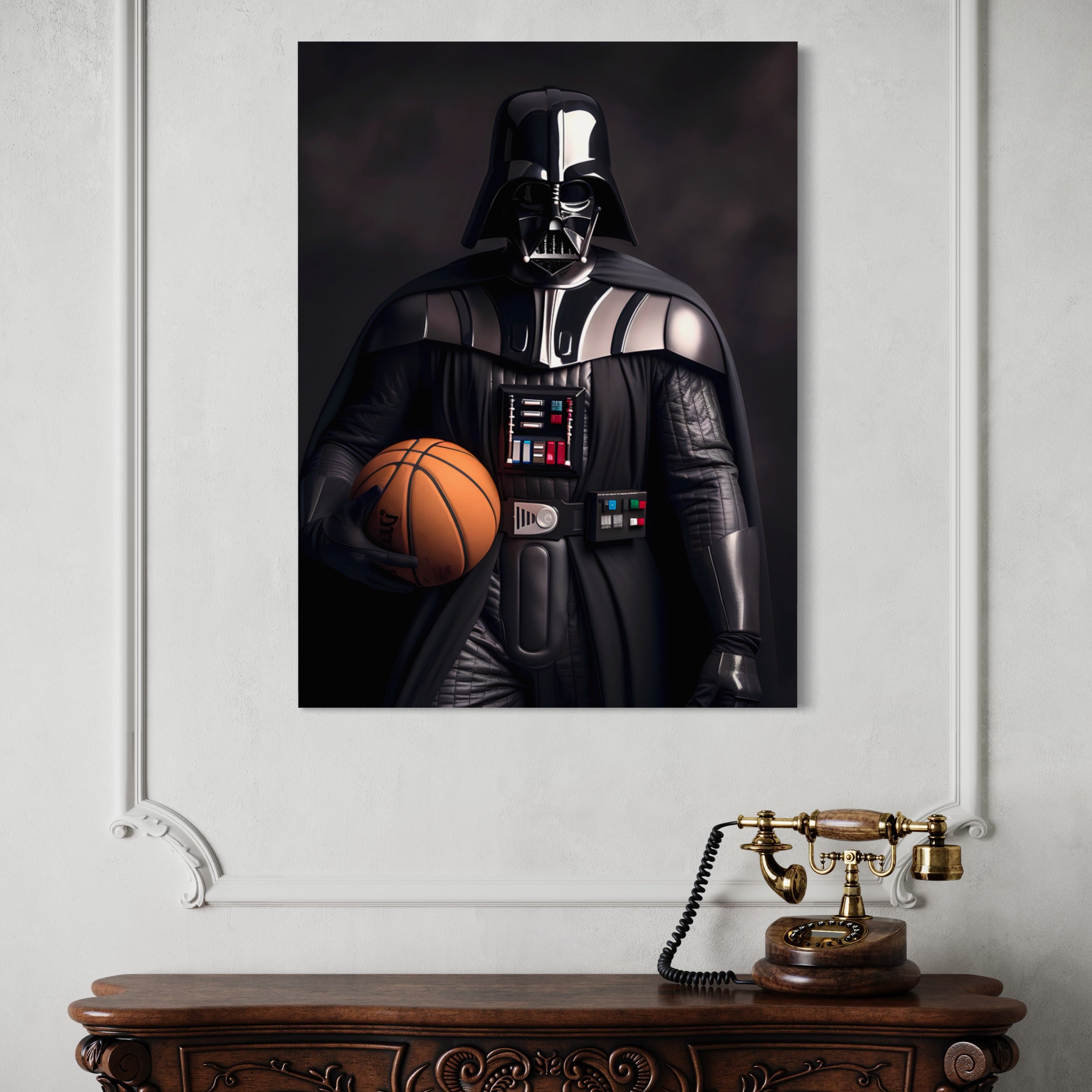 Tableau Star Wars - Dark Vador Basketball - Décoratif Murale Design - Fabulartz.fr