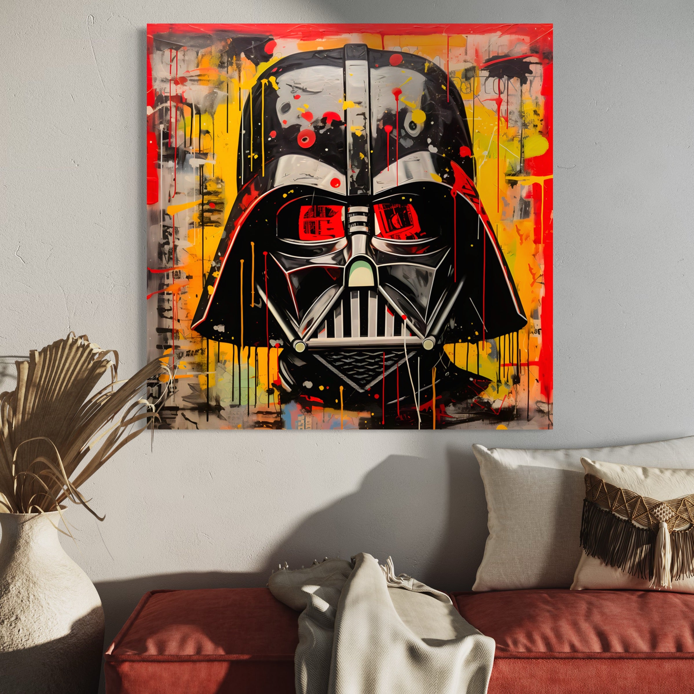 Tableau Star Wars - Dark Vador Graffiti - Décoration Murale Audacieuse - Fabulartz.fr
