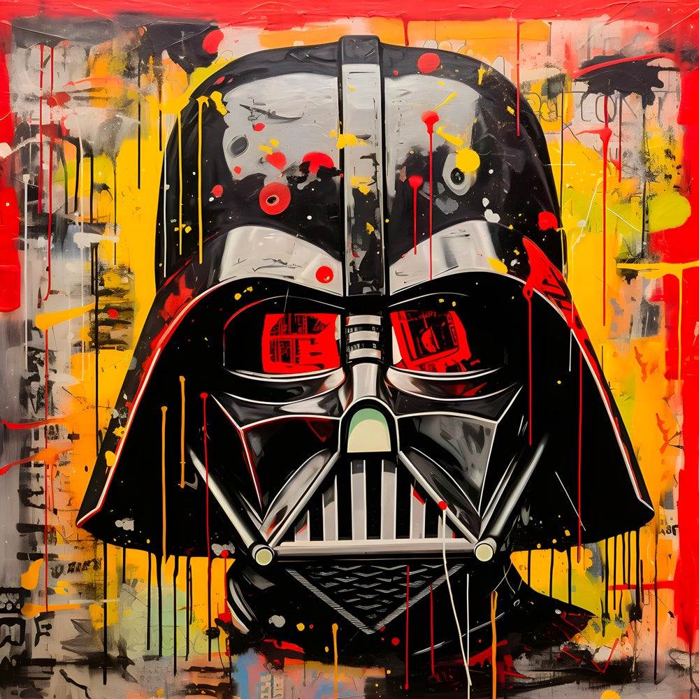 Tableau Star Wars - Dark Vador Graffiti - Décoration Murale Audacieuse - Fabulartz.fr