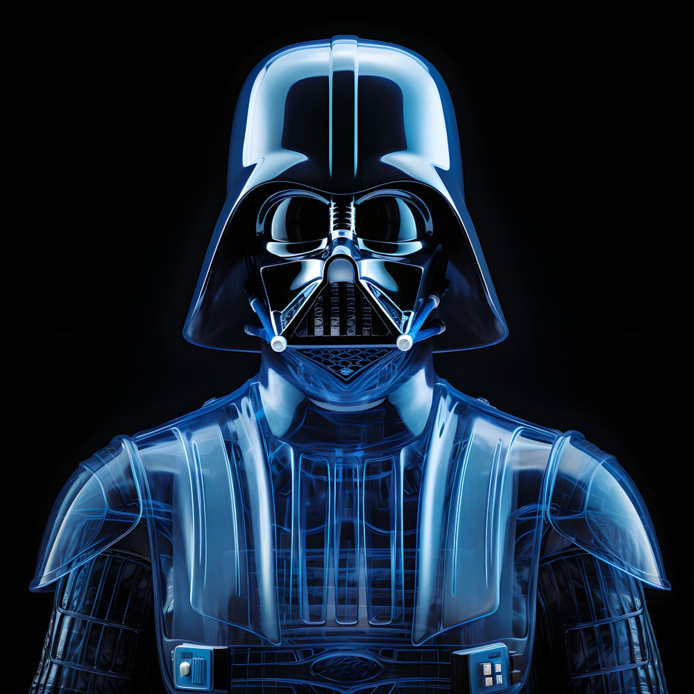 Tableau Star Wars - Dark Vador Holographique - Décoration Murale Design - Fabulartz.fr