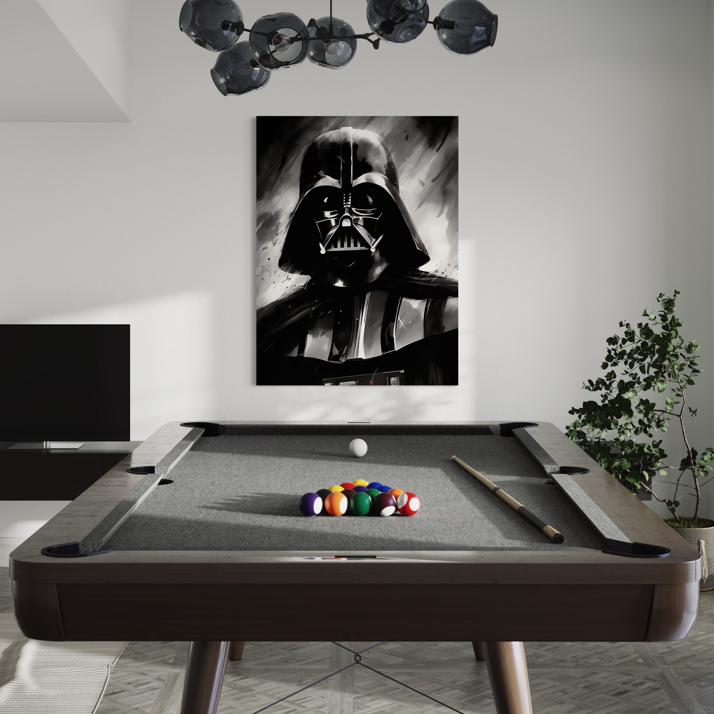 Tableau Star Wars - Dark Vador Monochrome - Décoration Murale Élégante - Fabulartz.fr