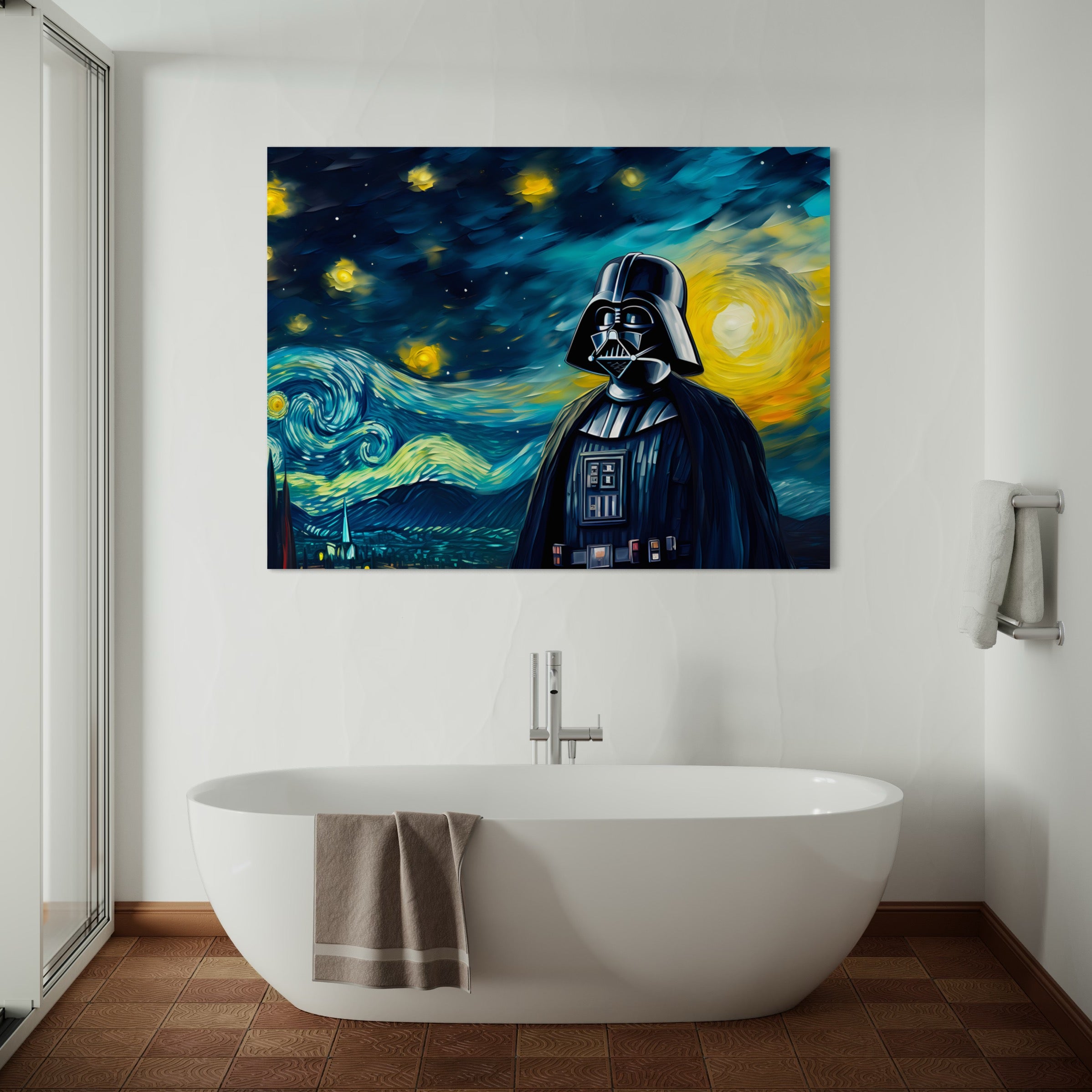 Tableau Star Wars - Dark Vador Nuit Étoilée - Décoration Murale Unique - Fabulartz.fr