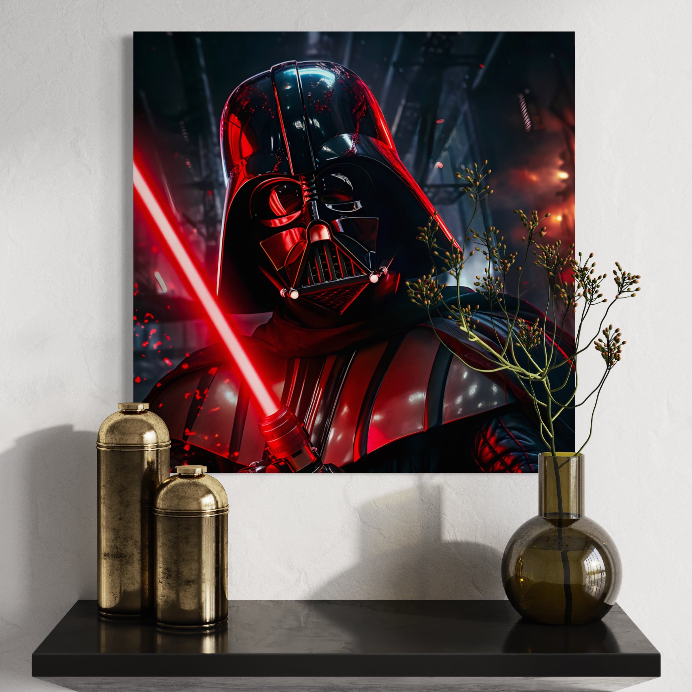 Tableau Star Wars - Dark Vador Sabre Laser - Décoration Murale Design - Fabulartz.fr