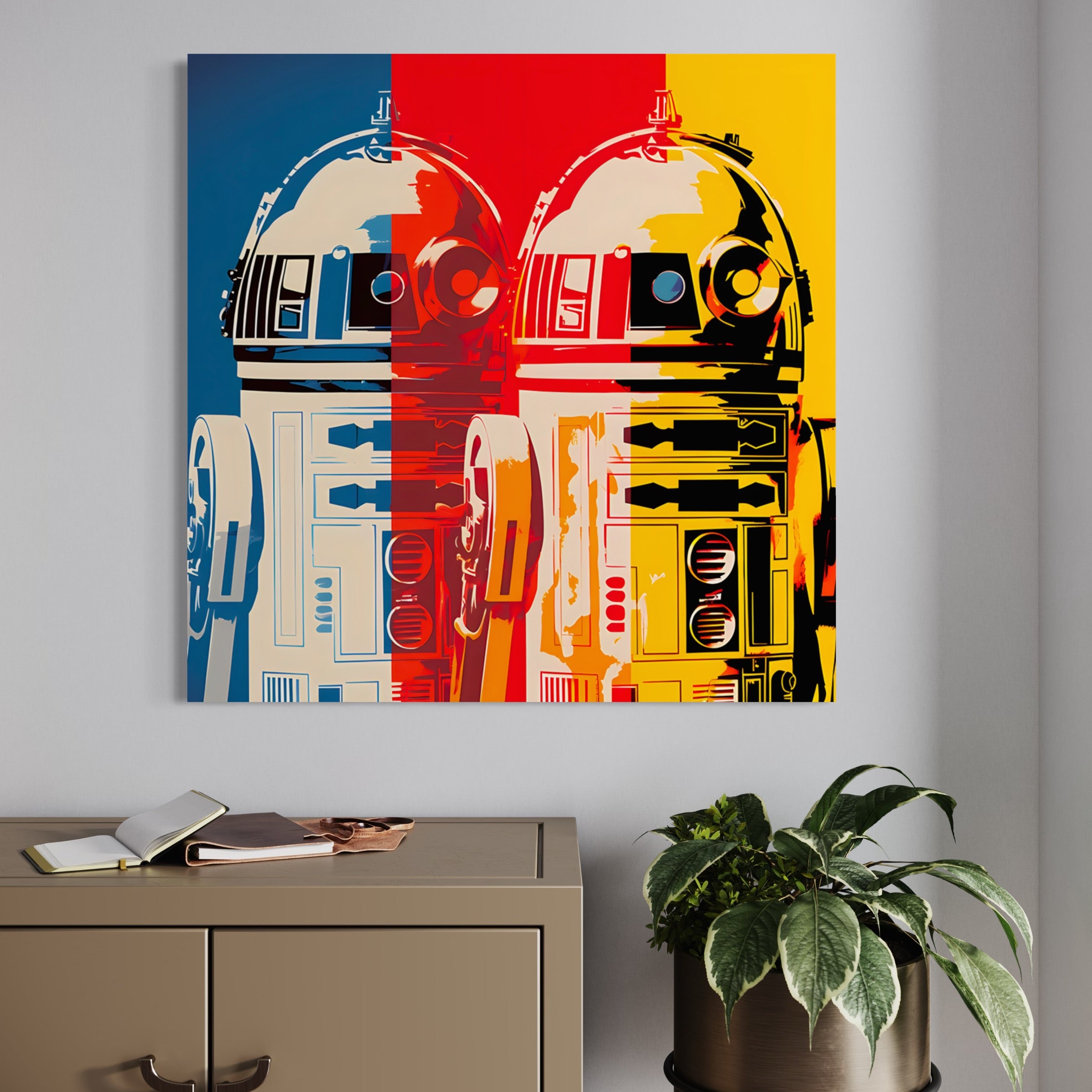 Tableau Star Wars - R2-D2 Pop Art - Décoration Murale Colorée - Fabulartz.fr