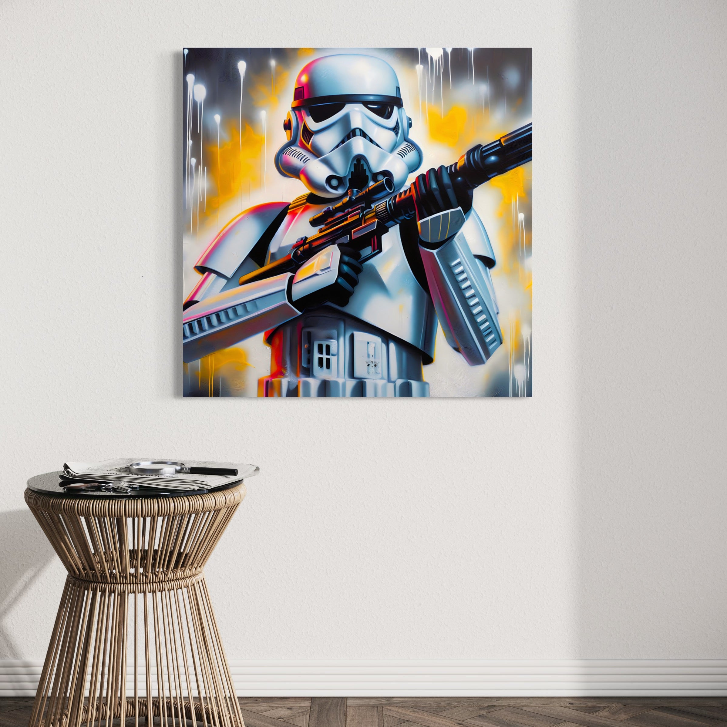 Tableau Star Wars - Stormtrooper en Action - Décoration Murale Dynamique - Fabulartz.fr