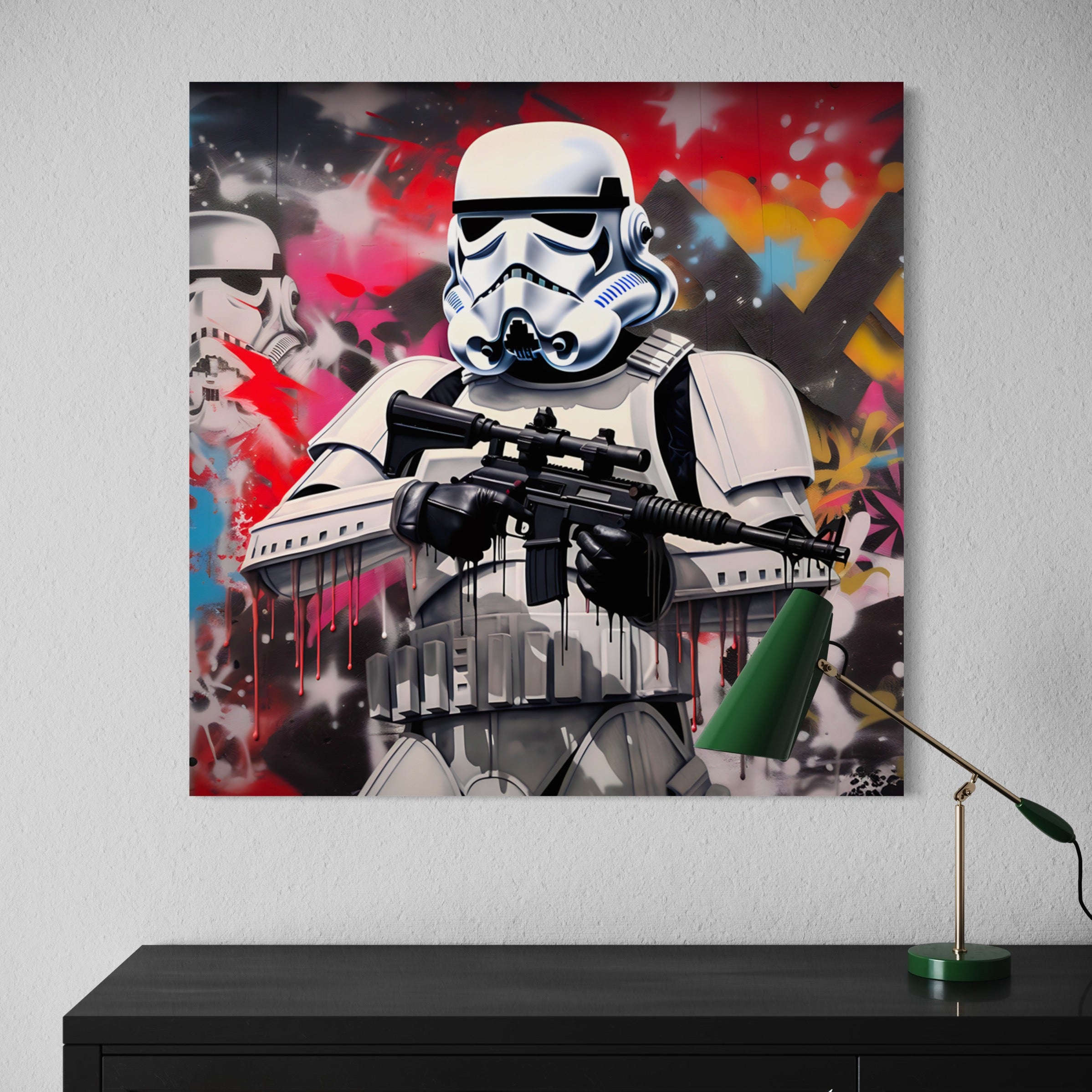 Tableau Star Wars - Stormtrooper Graffiti - Décoration Murale Urbaine - Fabulartz.fr