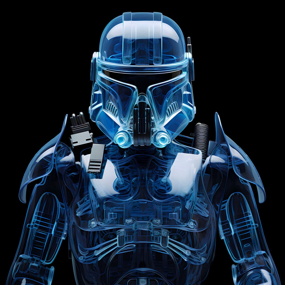 Tableau Star Wars - Stormtrooper Holographique - Décoration Murale Futuriste - Fabulartz.fr