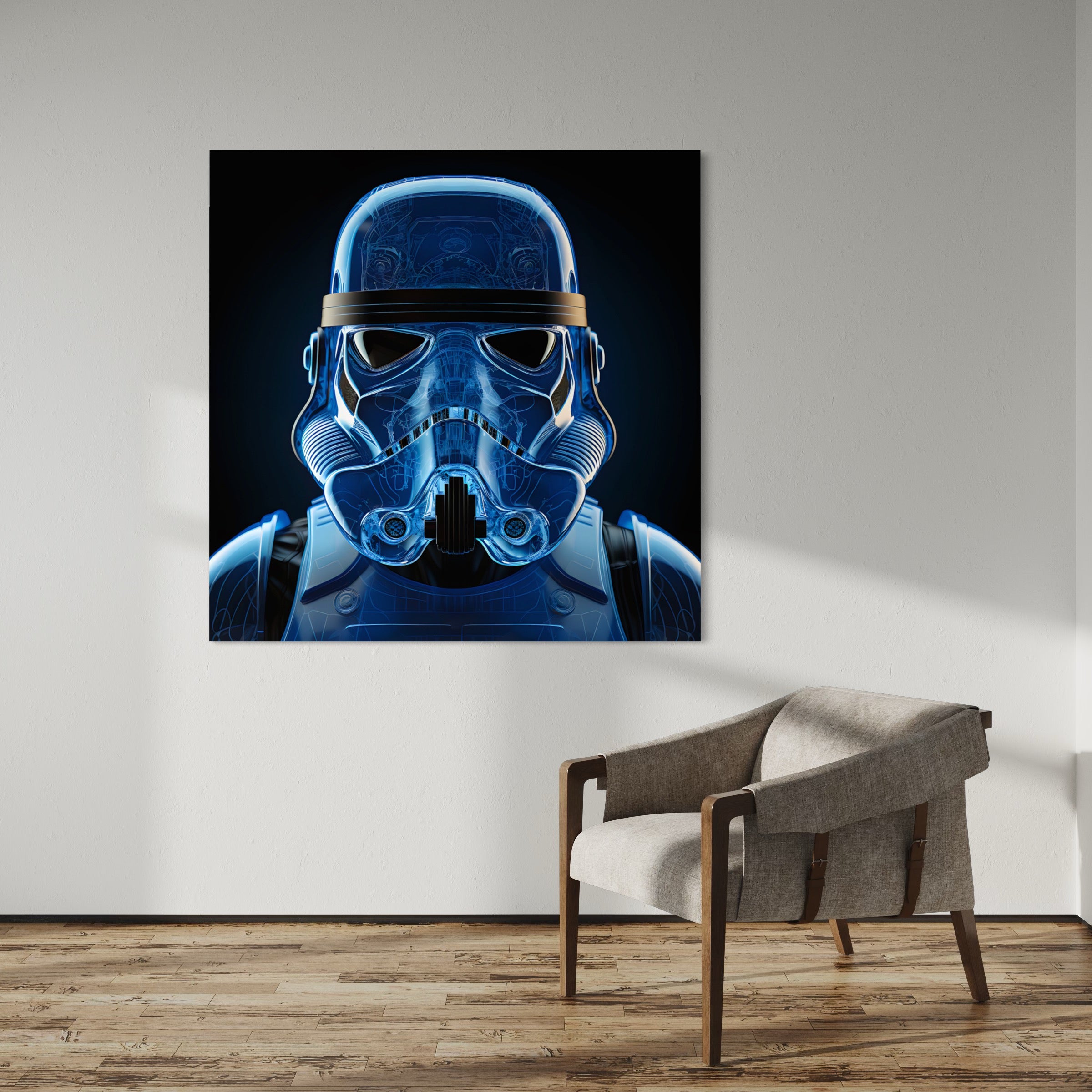 Tableau Star Wars - Stormtrooper Holographique - Décoration Murale Futuriste - Fabulartz.fr