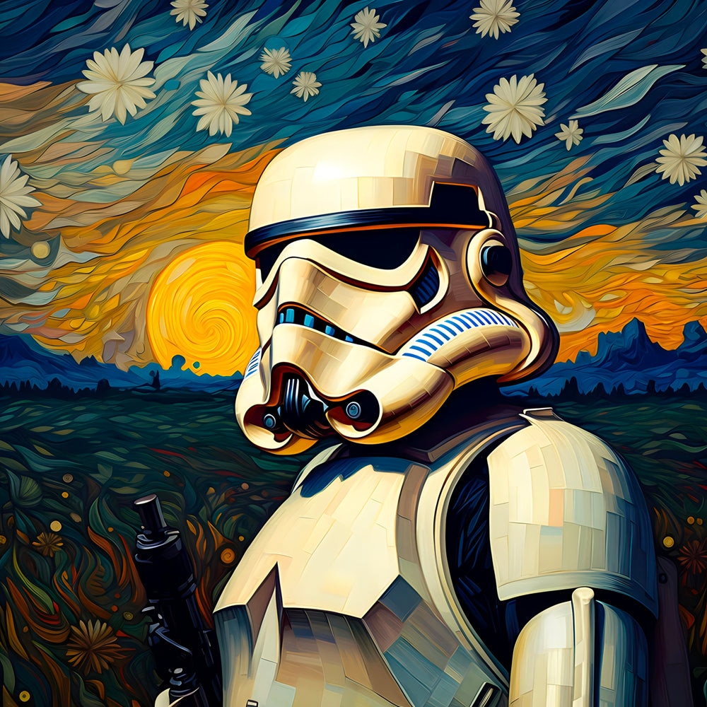 Tableau Star Wars - Stormtrooper Van Gogh - Décoration Murale Artistique - Fabulartz.fr