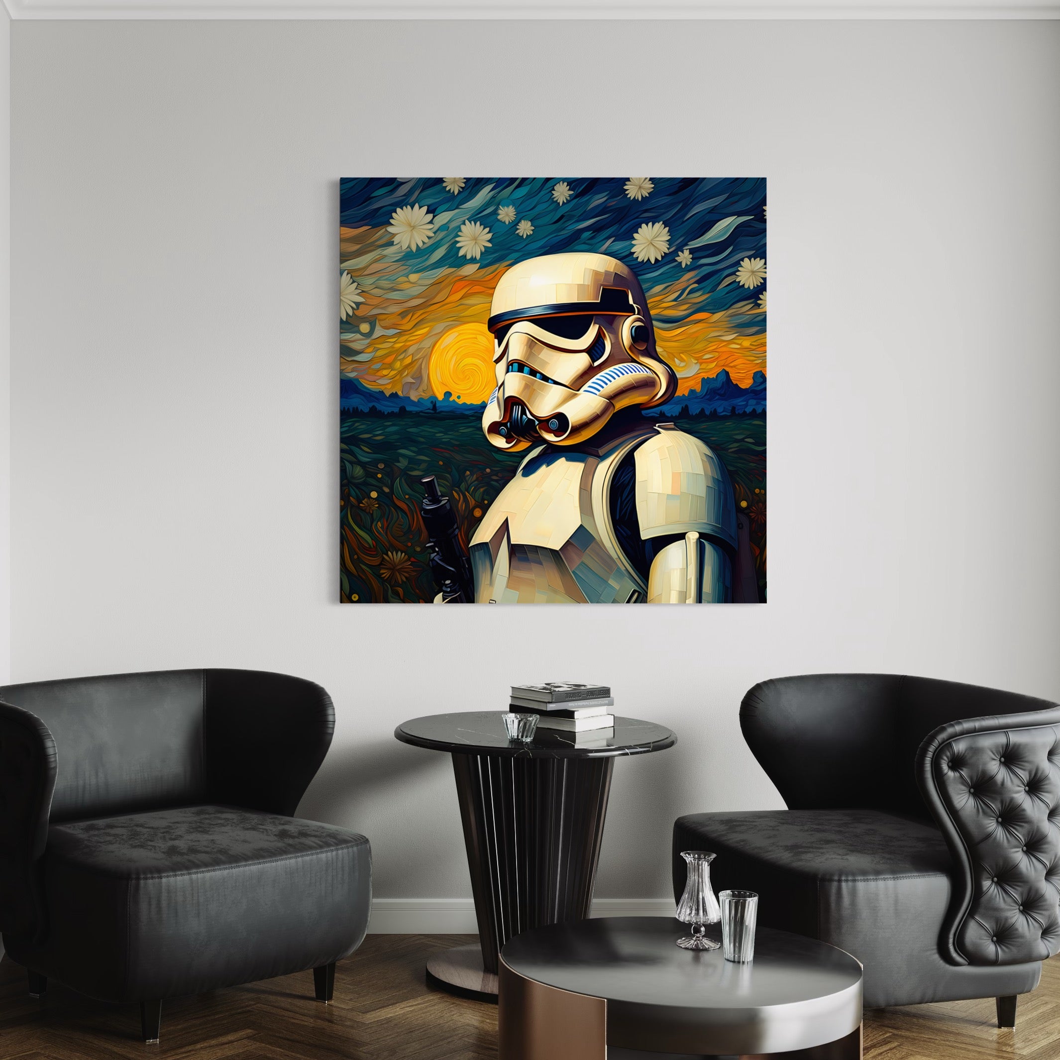 Tableau Star Wars - Stormtrooper Van Gogh - Décoration Murale Artistique - Fabulartz.fr