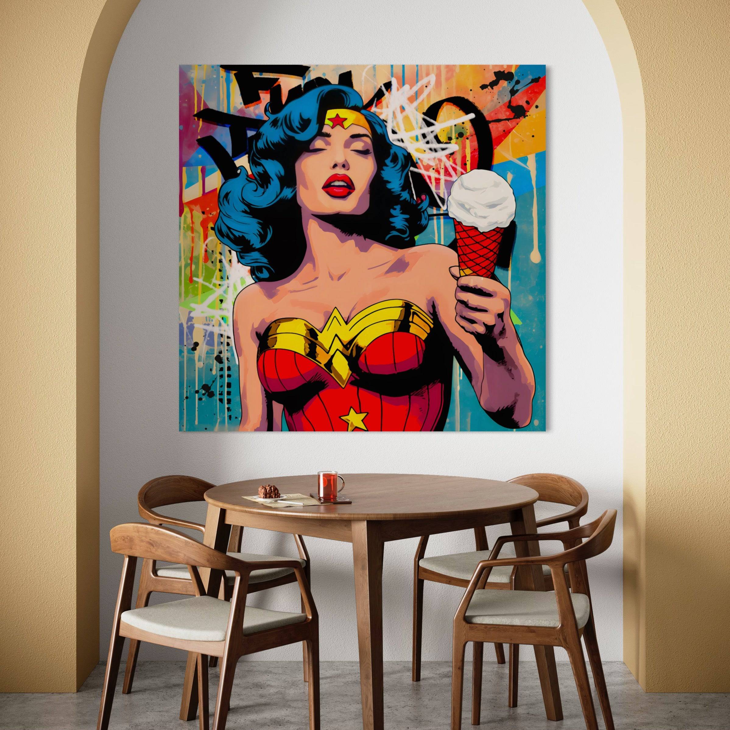 Tableau Wonder Woman - Pop - Décoration murale
