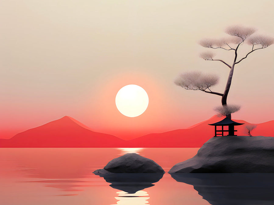 Tableau Zen Ambiance Feng Shui - Décoration Murale Paisible