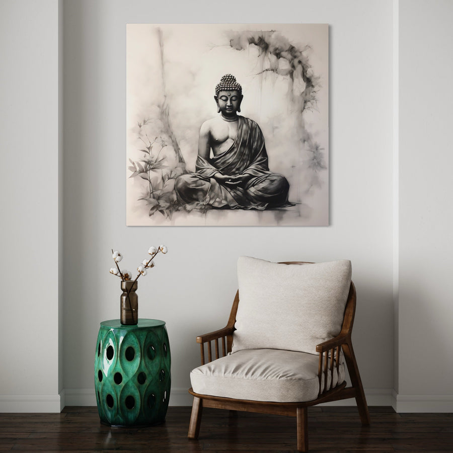 Quadro zen Buddha sereno - Armonia e pace - Decorazione murale