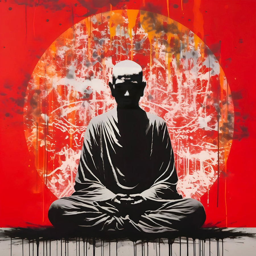 Tableau Zen Bouddha Vibrant - Fusion de Méditation et Couleur