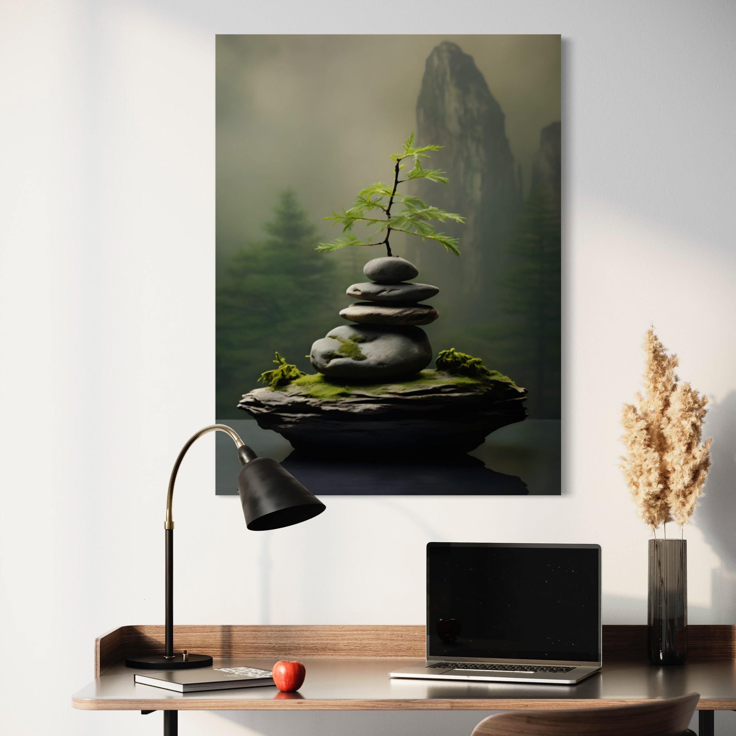 Tableau Zen Harmonie Naturelle - Calme et Feng Shui pour Espace de Travail - Fabulartz.fr
