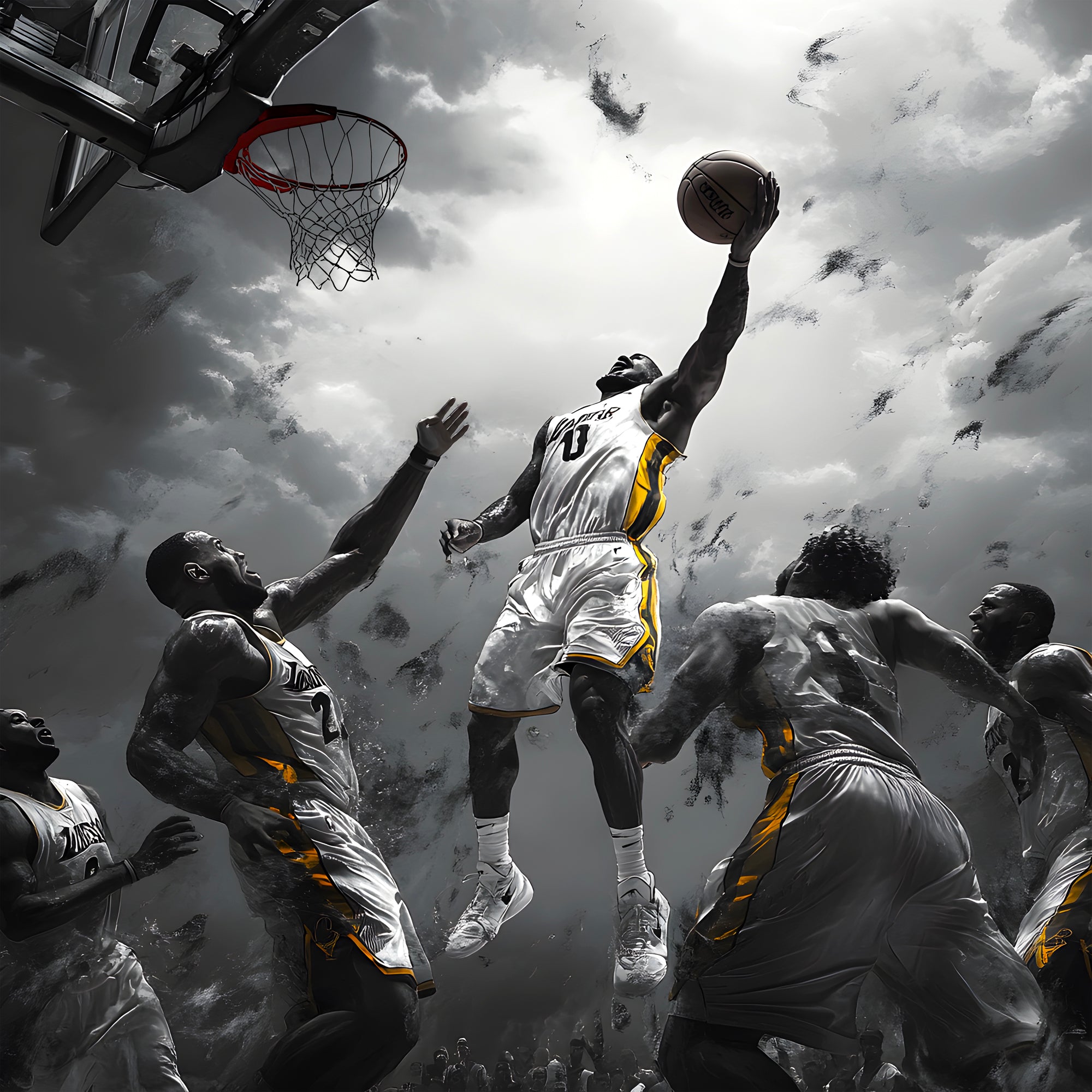 Tableau NBA Ascension Noir et Blanc – Déco Murale Moderne - Fabulartz.fr