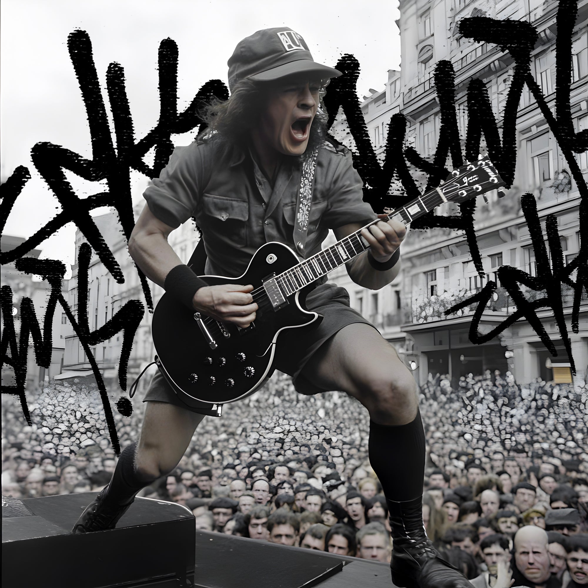 Tableau ACDC Angus Young - Décoration Murale Design - Fabulartz.fr