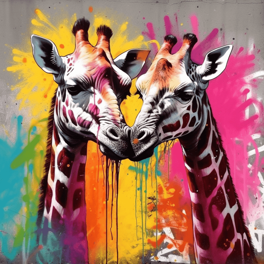 Tableau Pop Art Tender Embrace - Déco Murale Design