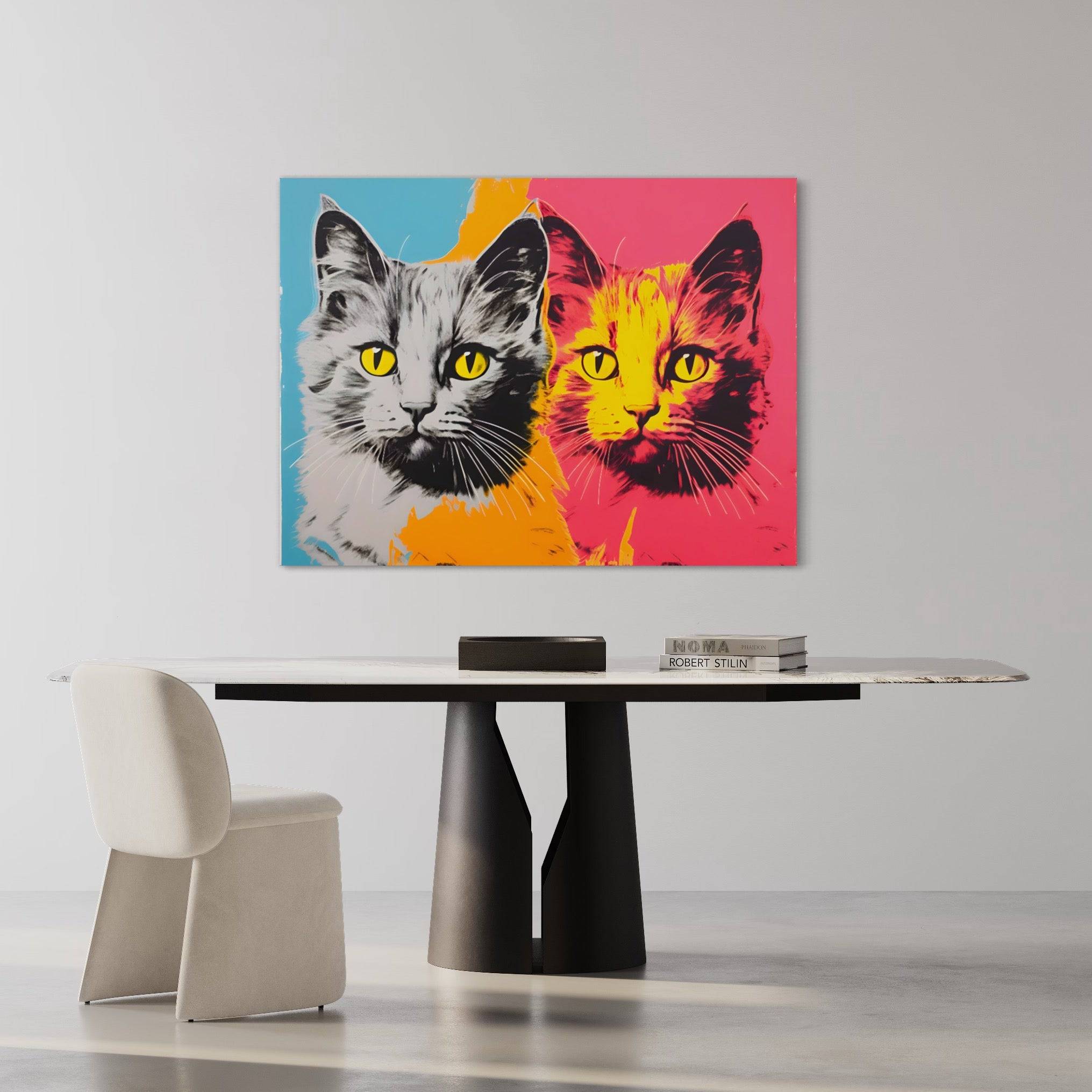 The Brother Cats | Tableau Chat Pop Art - Fabulartz.fr
