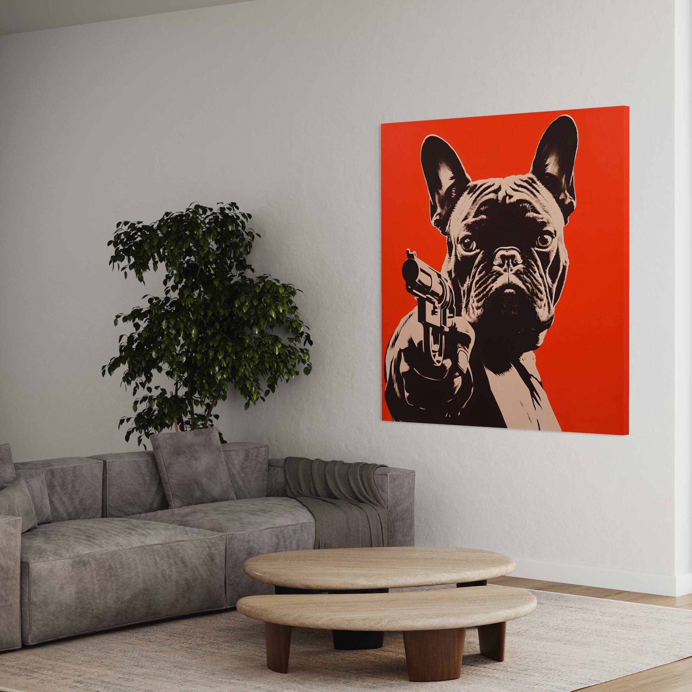 The bulldog serial killer | Tableau Bulldog Pop Art - Fabulartz.fr