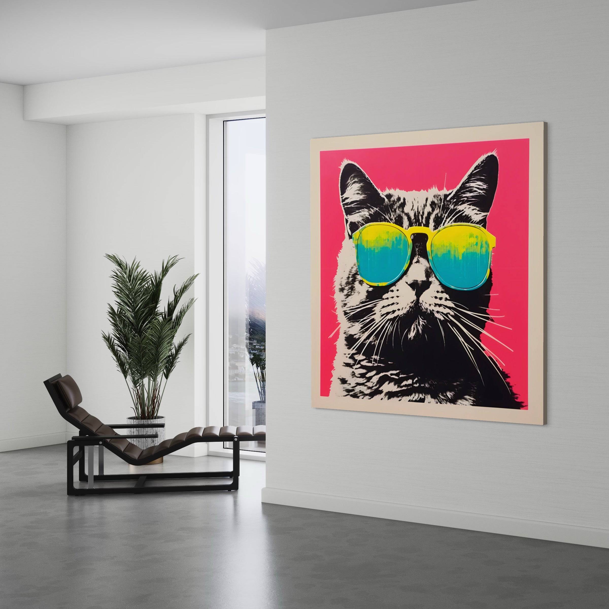 The cool cat | Tableau Chat Pop Art - Fabulartz.fr