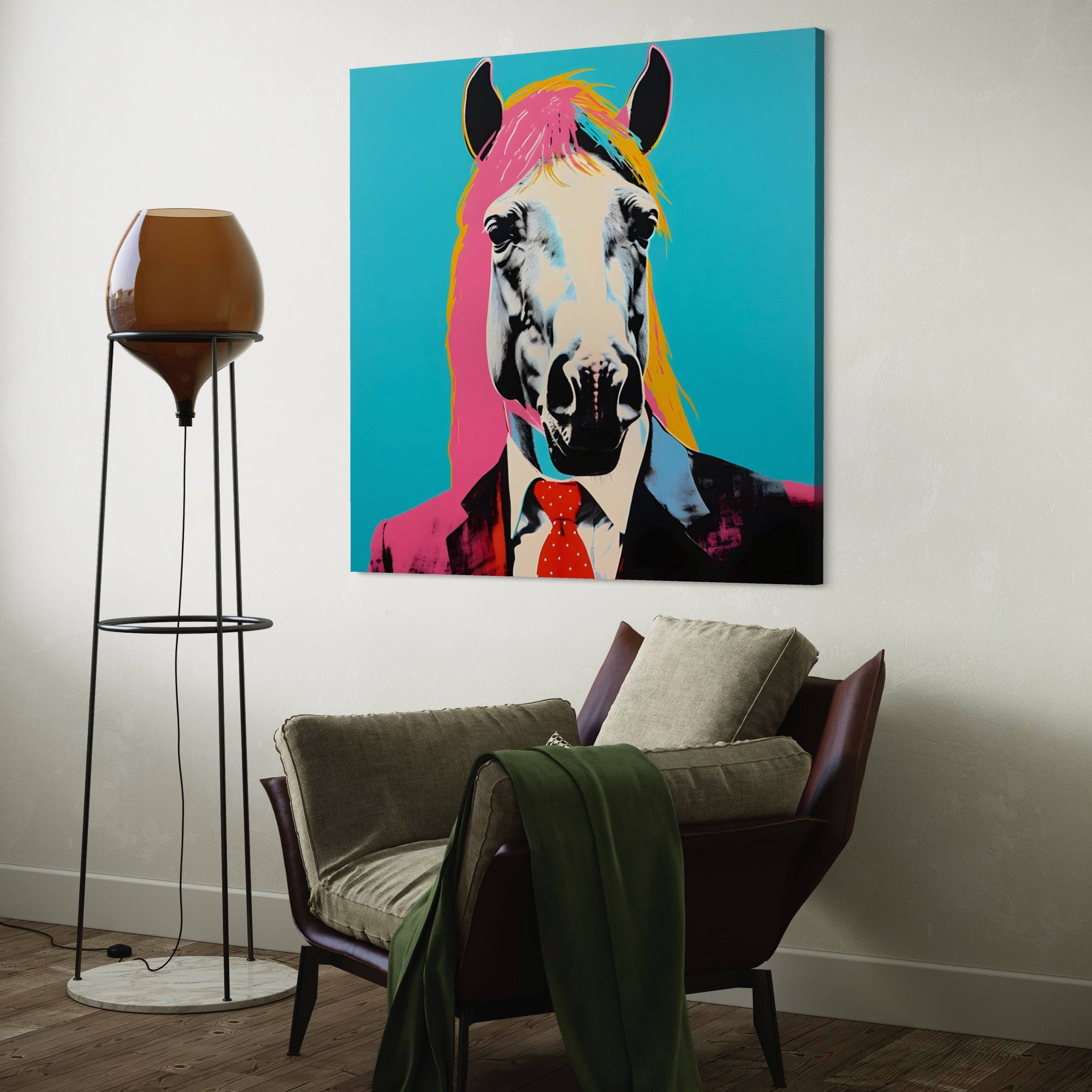 The elegant horse | Tableau Cheval Élégant Pop Art - Fabulartz.fr