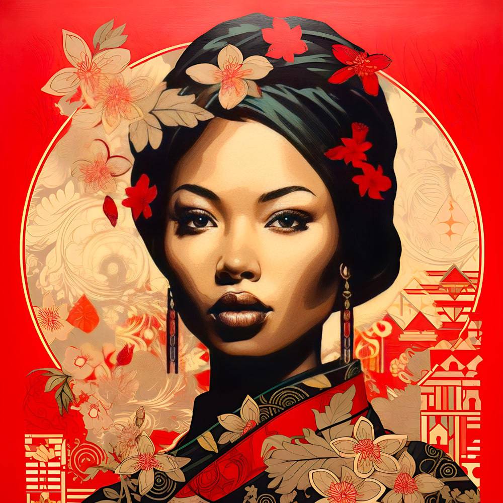 The geisha painting | Tableau Déco Pop Art - Fabulartz.fr