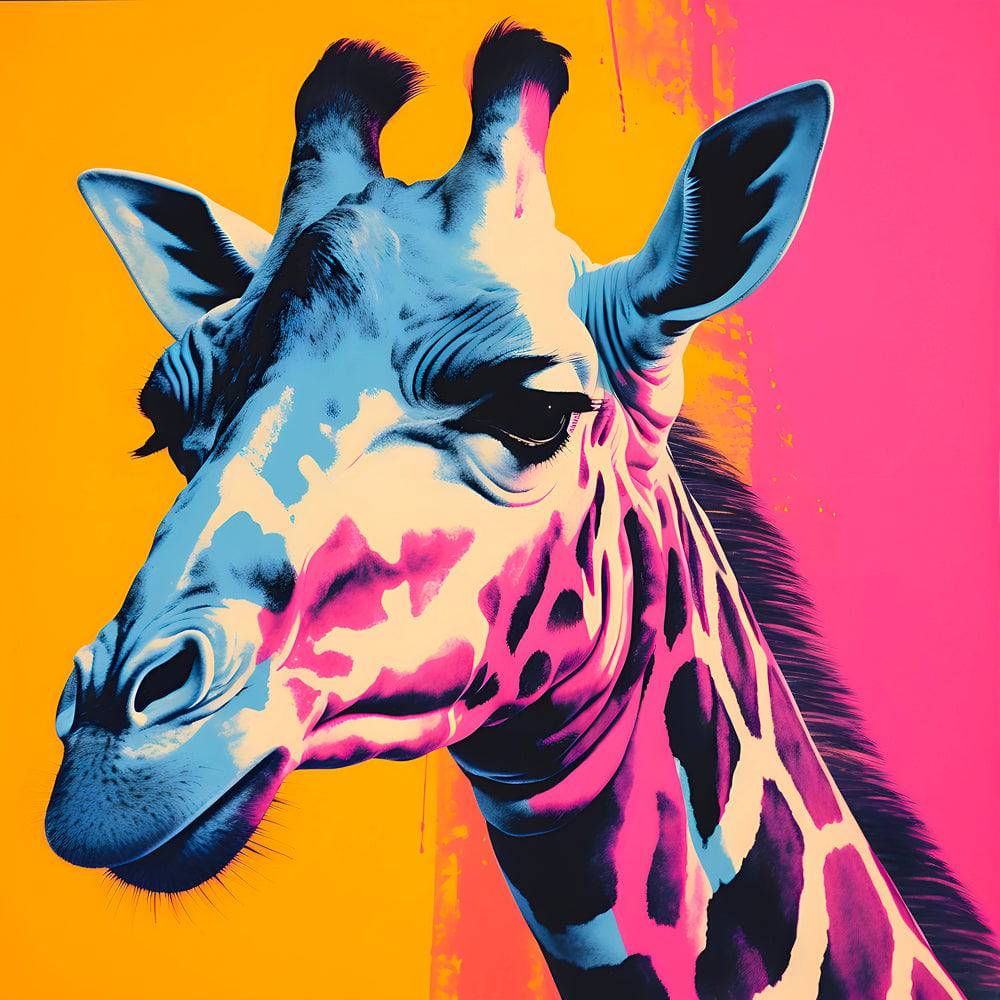 The giraffe | Tableau Girafe Pop Art - Fabulartz.fr 