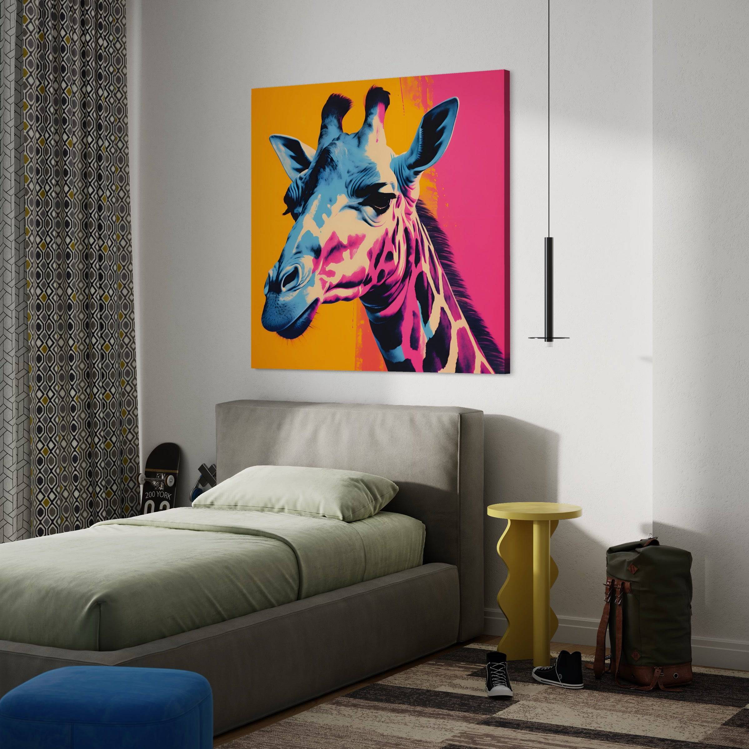 The giraffe | Tableau Girafe Pop Art - Fabulartz.fr