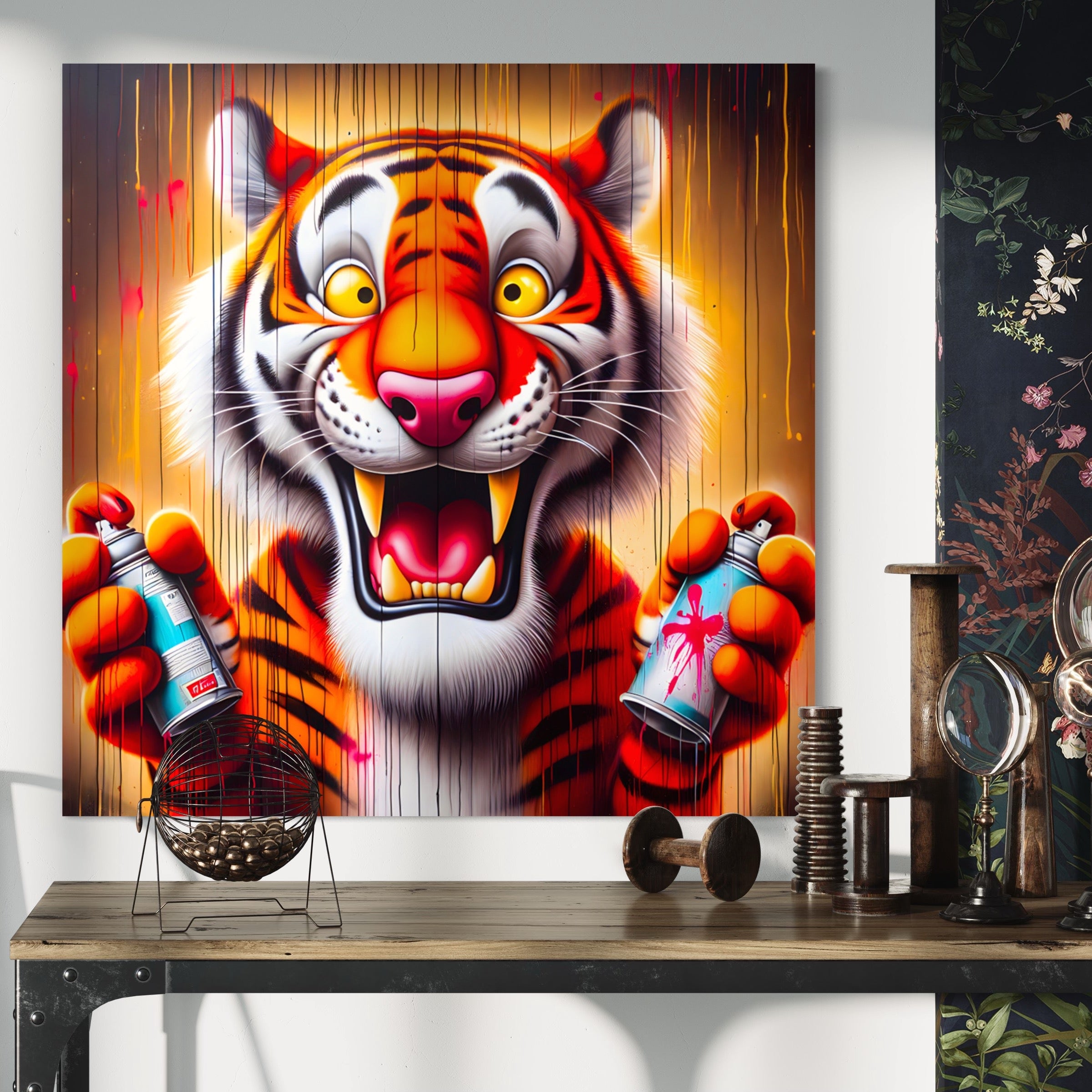 The Lion Street Art - Tableau Pop Art - Fabulartz.fr