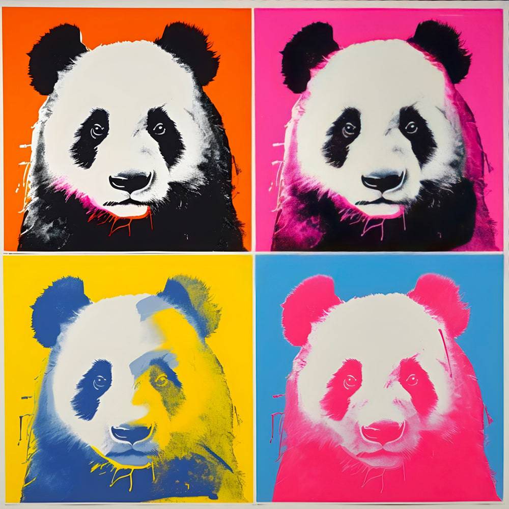 The Pandas | Tableau Panda Pop Art - Fabulartz.fr 