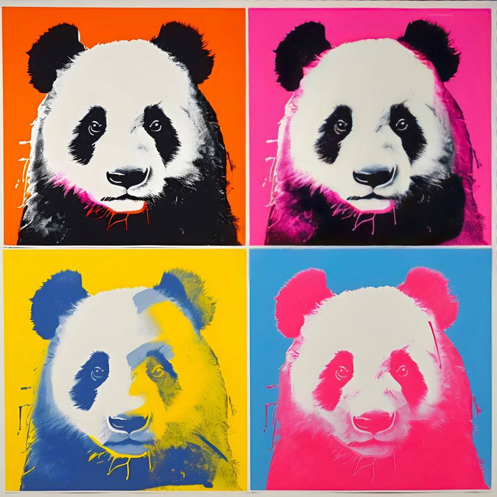 The Pandas | Tableau Panda Pop Art - Fabulartz.fr