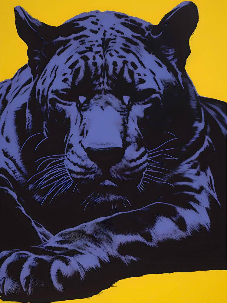 Pop Art Panthère - Potente decorazione murale | Arte contemporanea