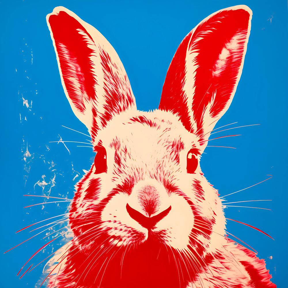 The rabbit | Tableau Lapin Pop Art - Fabulartz.fr