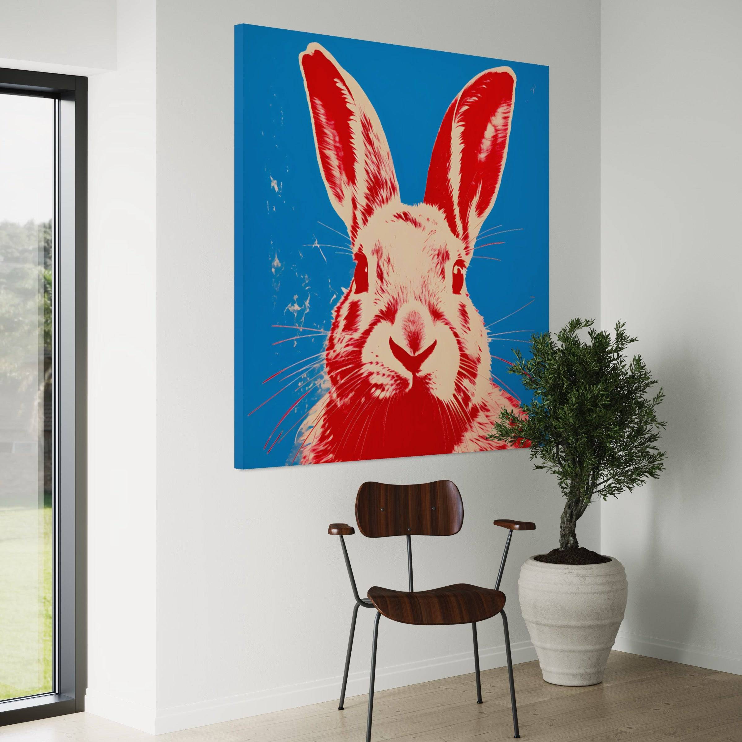 The rabbit | Tableau Lapin Pop Art - Fabulartz.fr