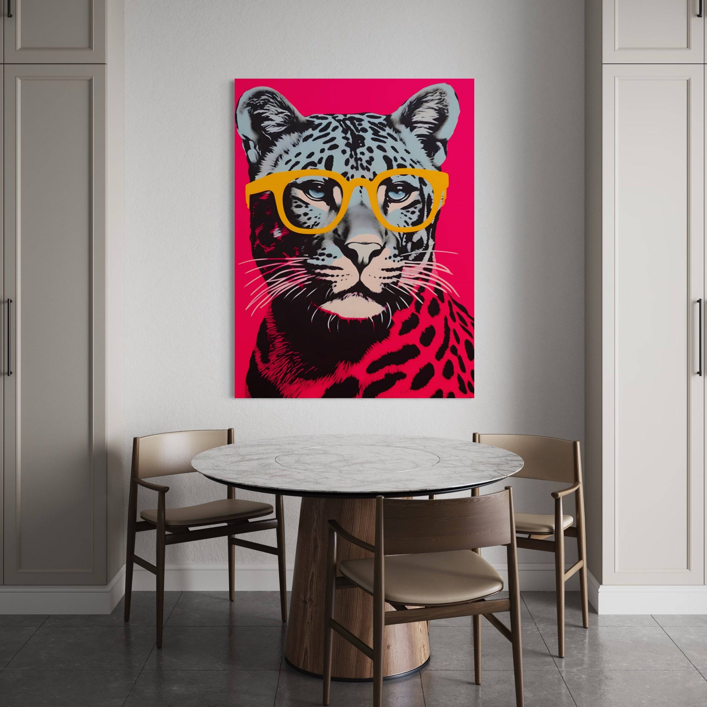 The Spectacled Cheetah | Tableau Guépard Pop Art - Fabulartz.fr