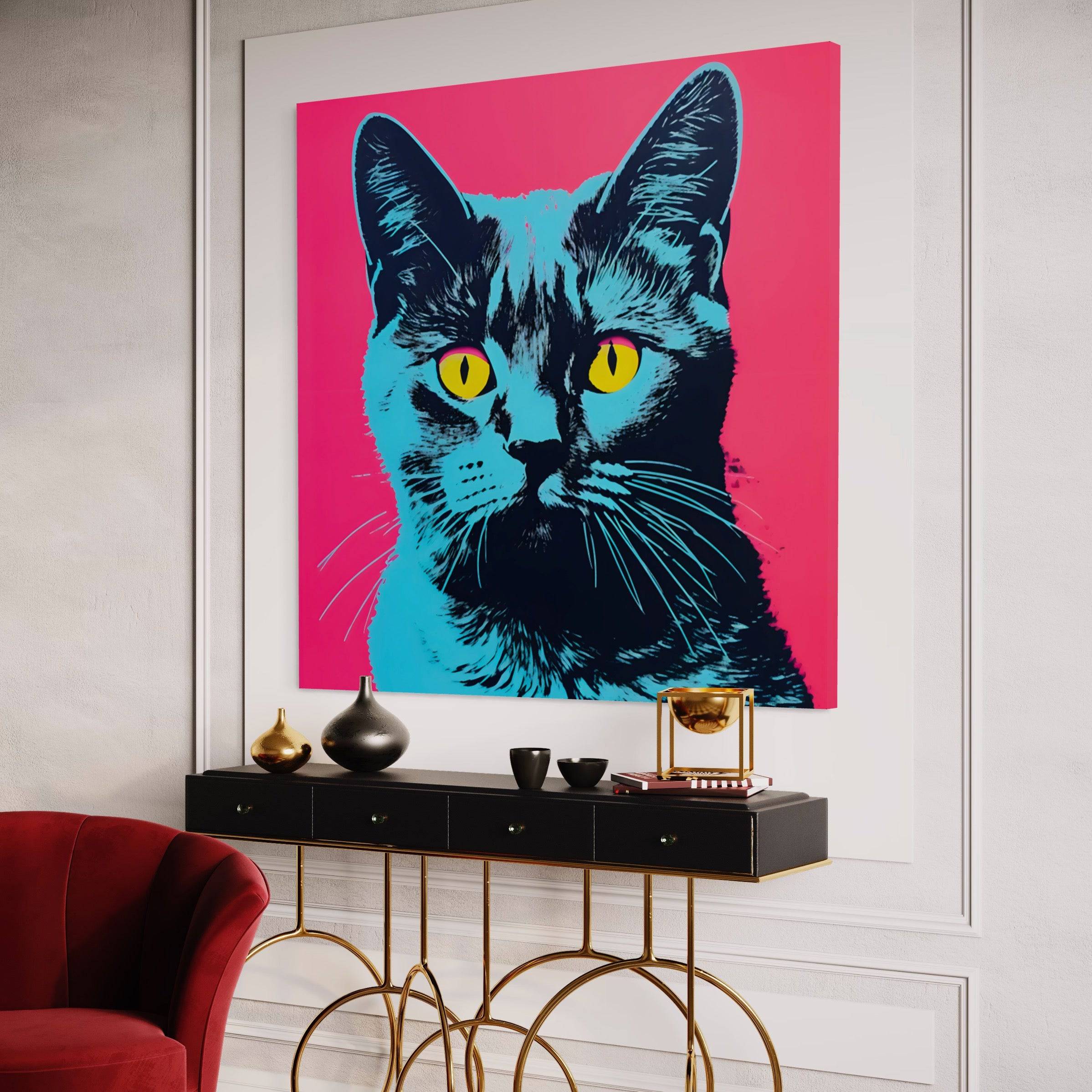 The surprised cat | Tableau Chat Pop Art - Fabulartz.fr