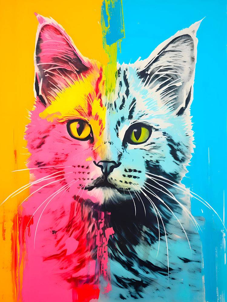 The sweet cat | Tableau Chat Pop Art - Fabulartz.fr