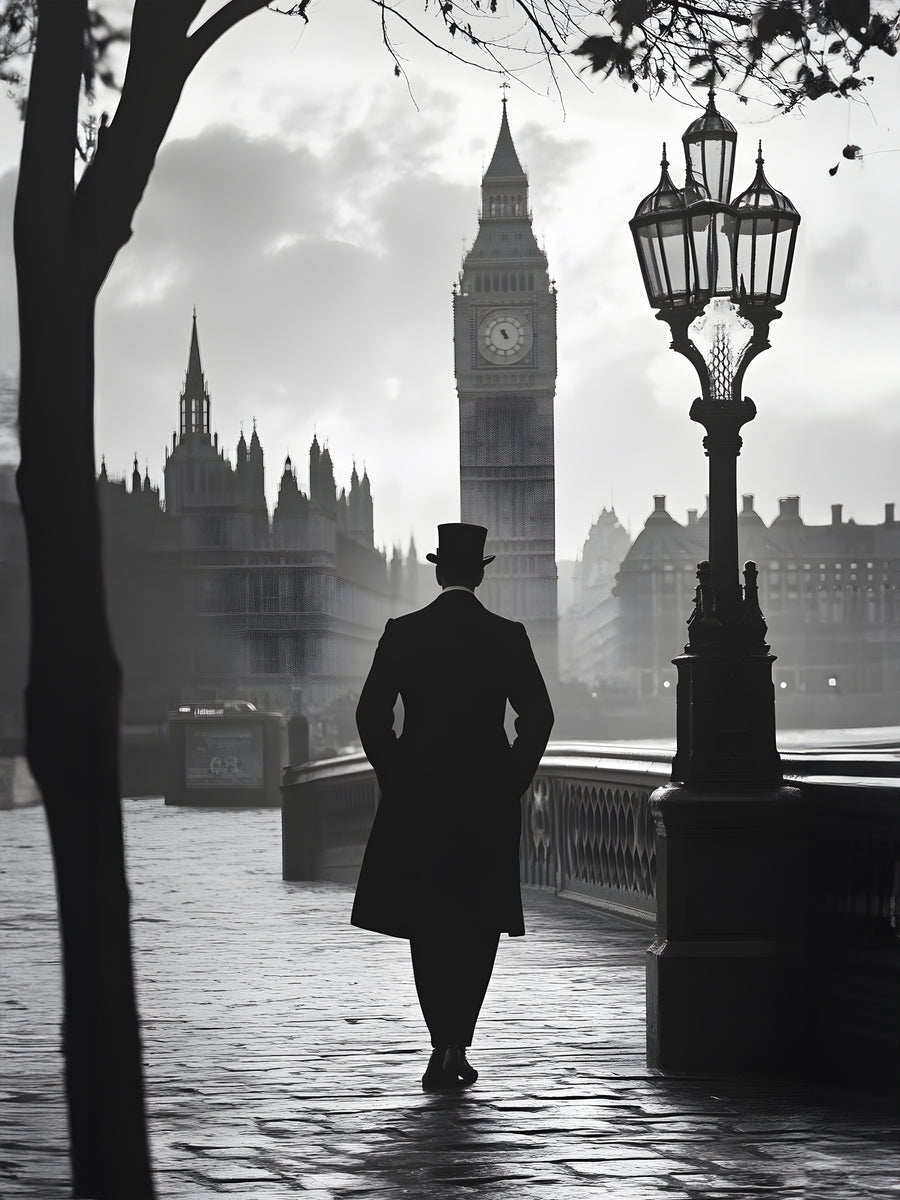 Painting London Promenade Westminster - Modern Wall Decoration