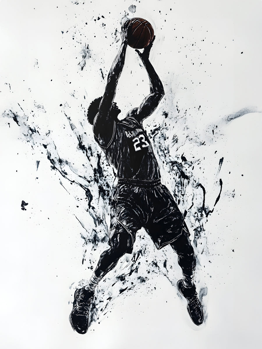 Tableau NBA Le Dunk Noir et Blanc – Design Moderne