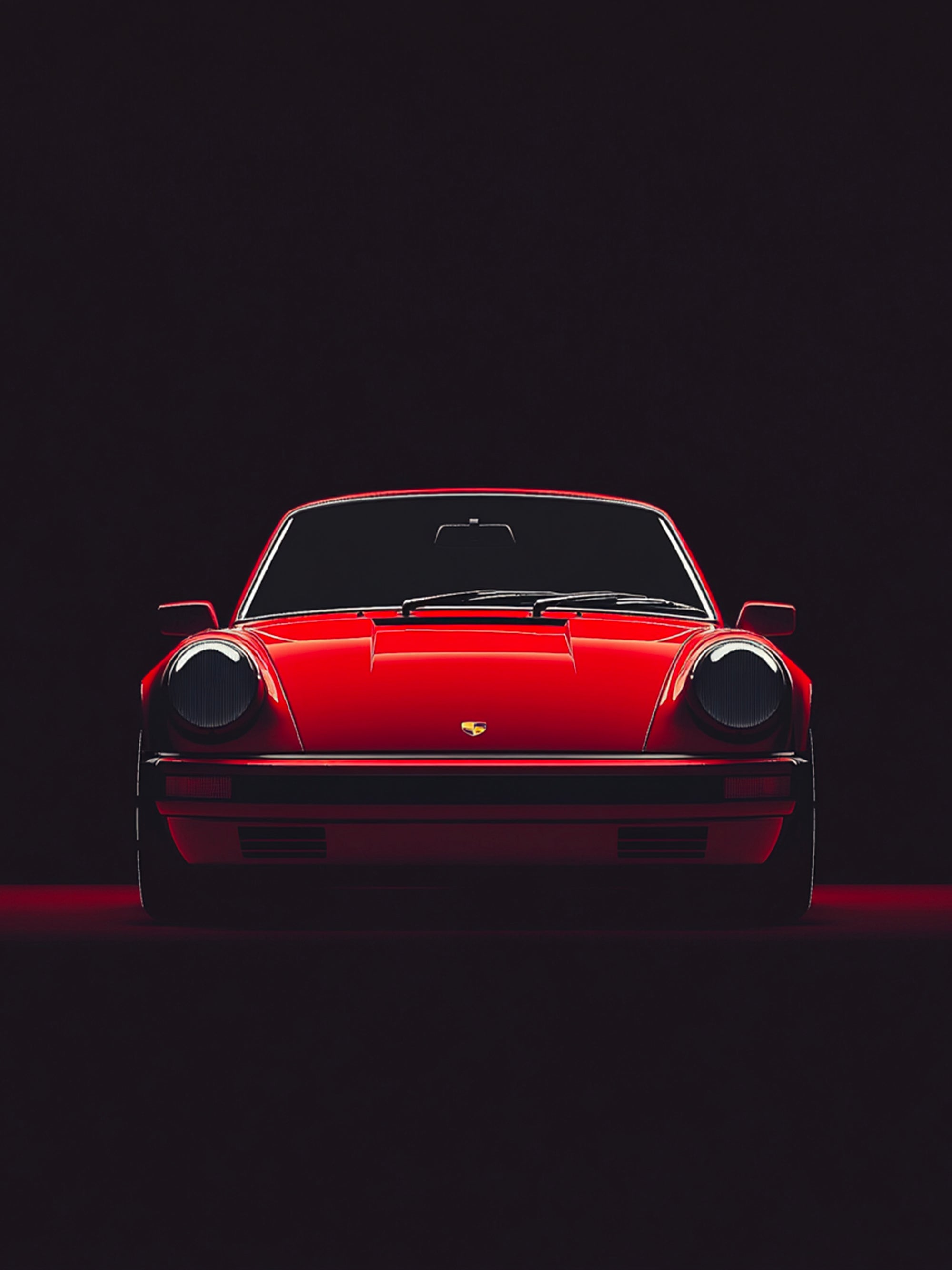 Tableau Porsche Face Rouge – Décoration Murale Design - Fabulartz.fr